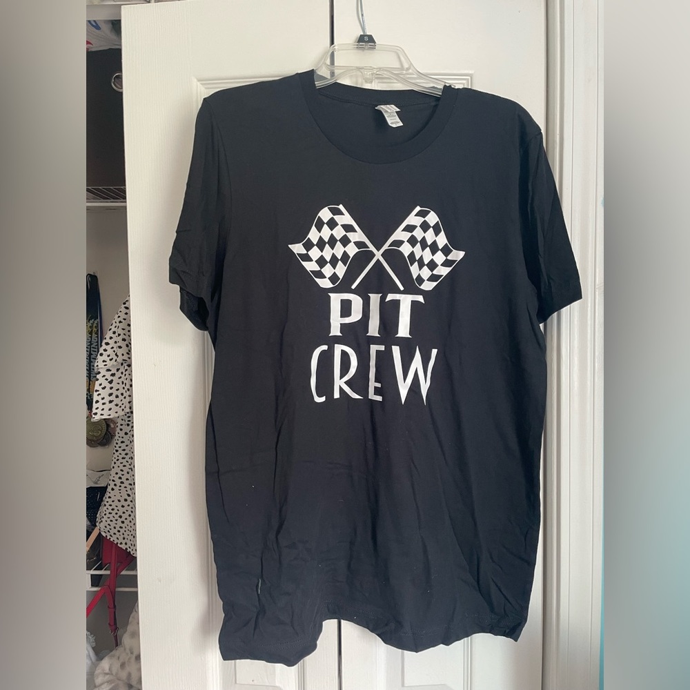 Pit Crew Racing T-Shirt black size: L unisex